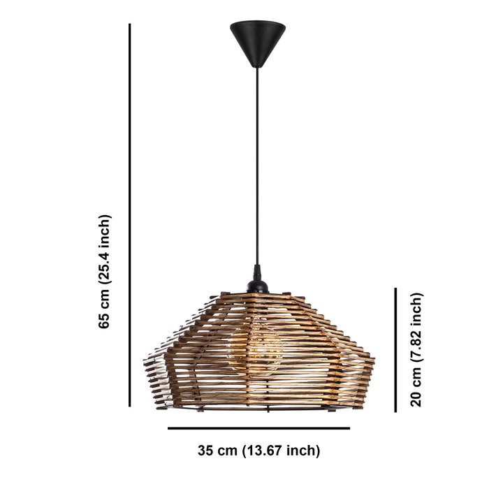 Opviq Lámpara de araña Marquee de madera color Antigüedad